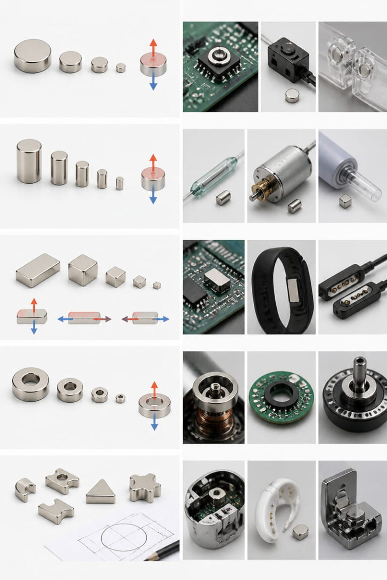 Micro-aimants 4 Formes disponibles des micro-aimants