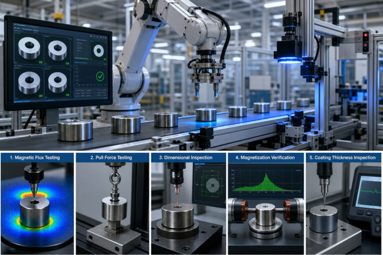 Aimants pour l'automatisation industrielle 19 Contrôle qualité des aimants pour l'automatisation industrielle