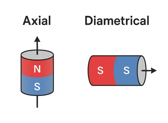Les aimants en néodyme ont-ils un pôle nord et un pôle sud ? (Oui, voici pourquoi) 4 Magnétisation axiale et diamétrale