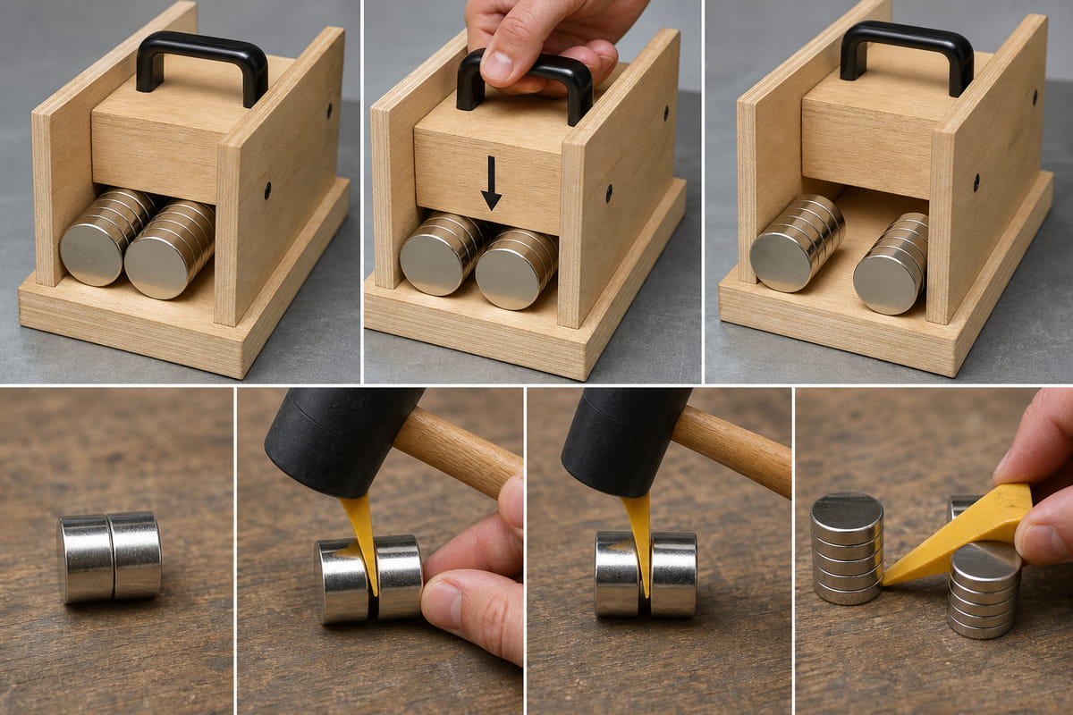 Utiliser un séparateur magnétique pour séparer les aimants en néodyme