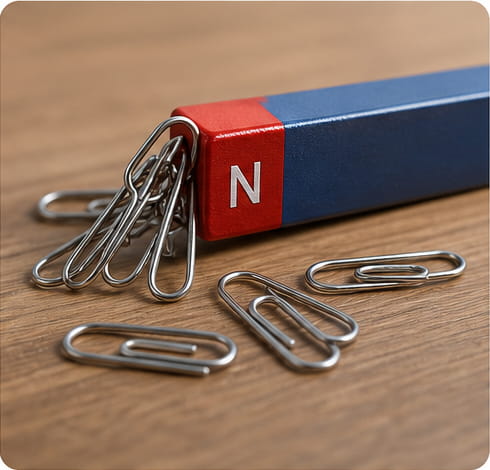 Comment fonctionnent les aimants en barre ? Le principe de fonctionnement simple 16 Un aimant en barre peut attirer d'autres aimants et exerce également une force d'attraction sur le fer, le nickel, le cobalt et tout objet contenant ces métaux.