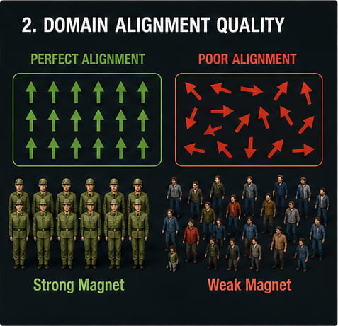 Comment fonctionnent les aimants en barre ? Le principe de fonctionnement simplifié 11 Qualité de l'alignement des domaines des aimants en barre
