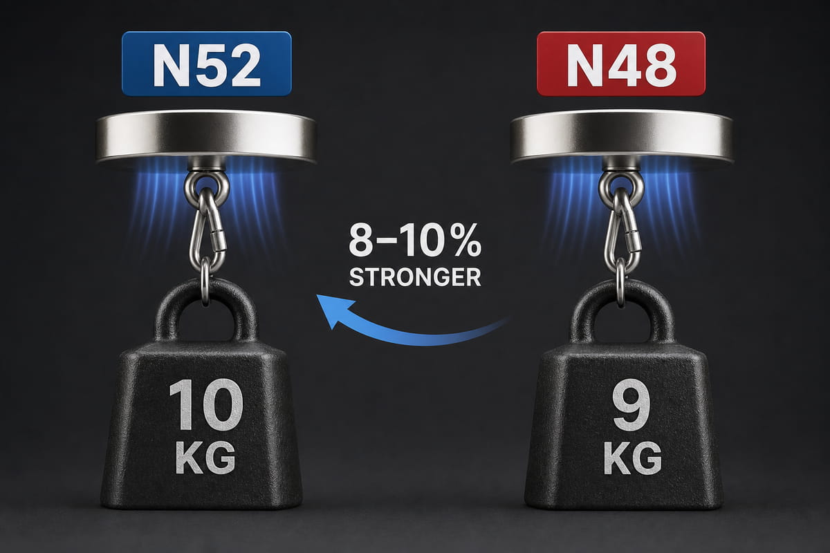 Le N52 est environ 8 à 10% plus puissant que le N48 en termes de force de traction