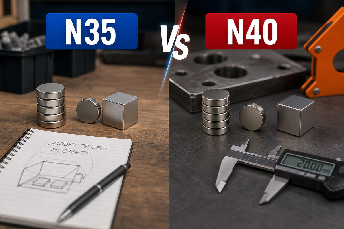 Aimants N35 ou N40 : lesquels conviennent le mieux à votre projet ?