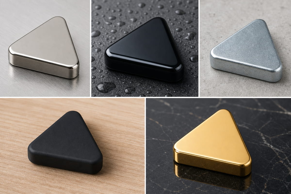 Revêtements magnétiques triangulaires