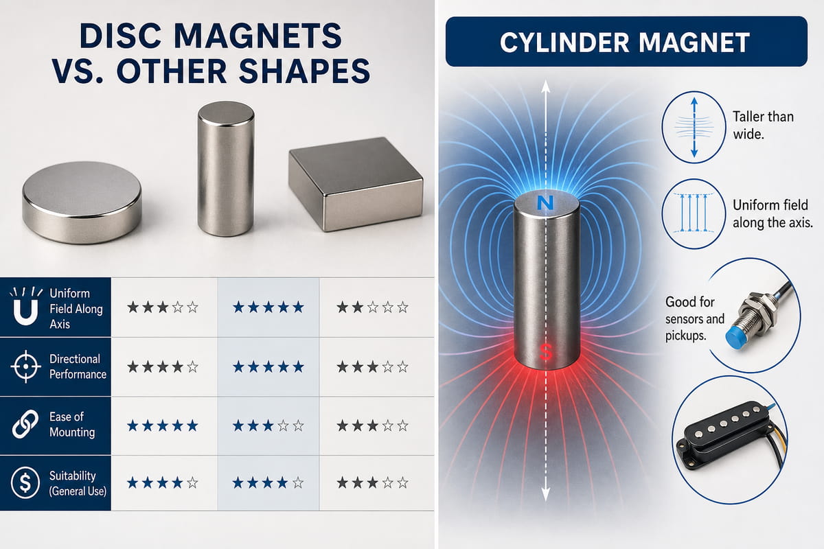 Aimants discaux ou aimants cylindriques ?