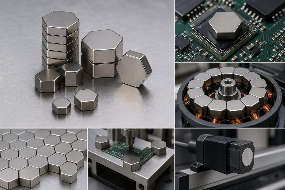 Aimants hexagonaux industriels et au néodyme