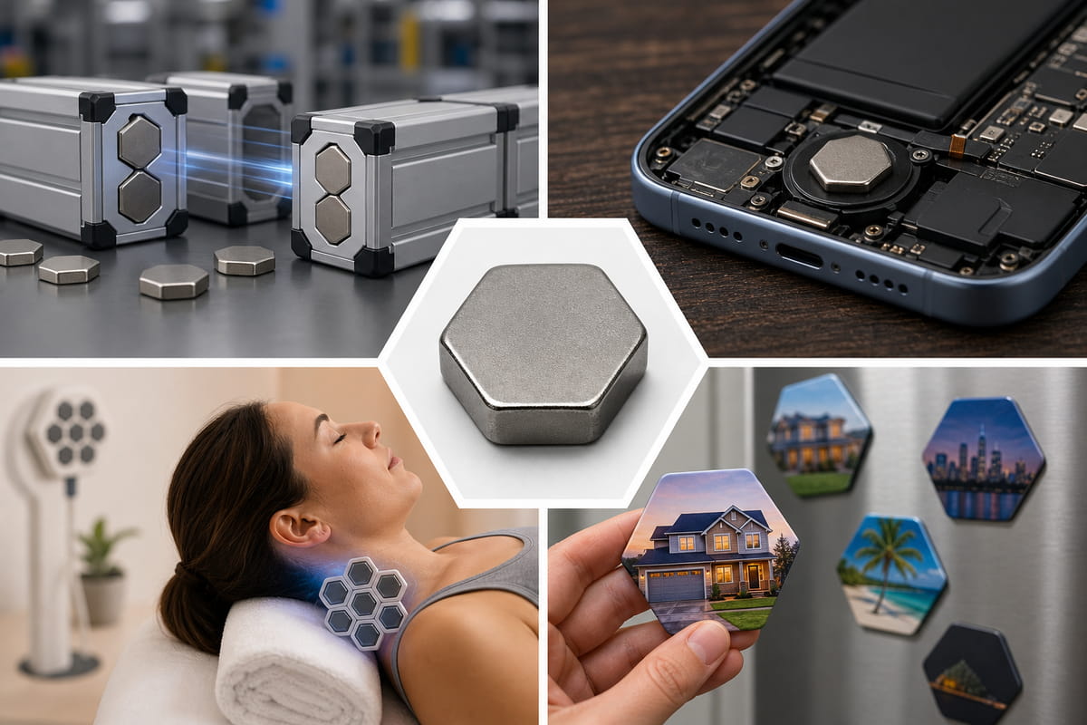 Applications concrètes des aimants hexagonaux