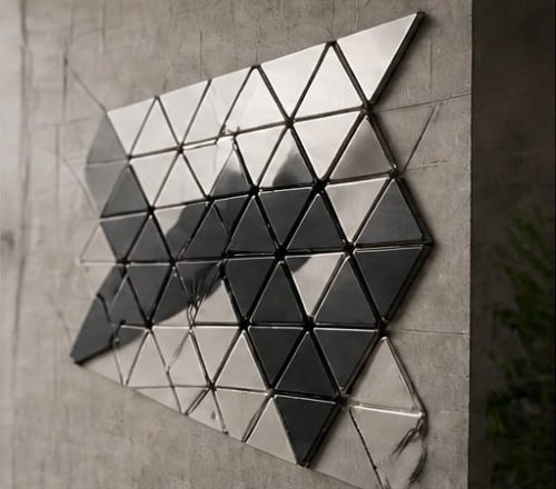 Aimant triangulaire pour créations artistiques et architecturales